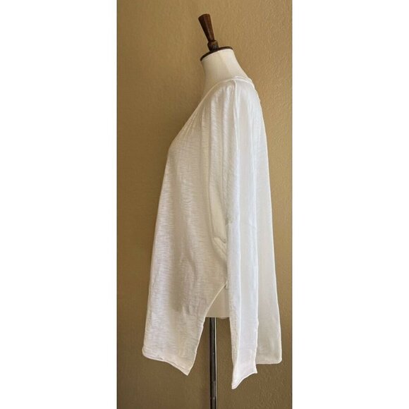 Free People Womens White On My Mind Oversized Light V-Neck Shirt By We The Free - Picture 11 of 11